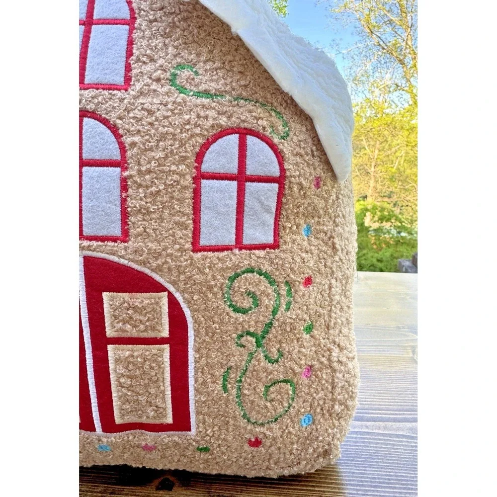 Gingerbread House Christmas Pillow Kirkland Plush Holiday Decor Cushion